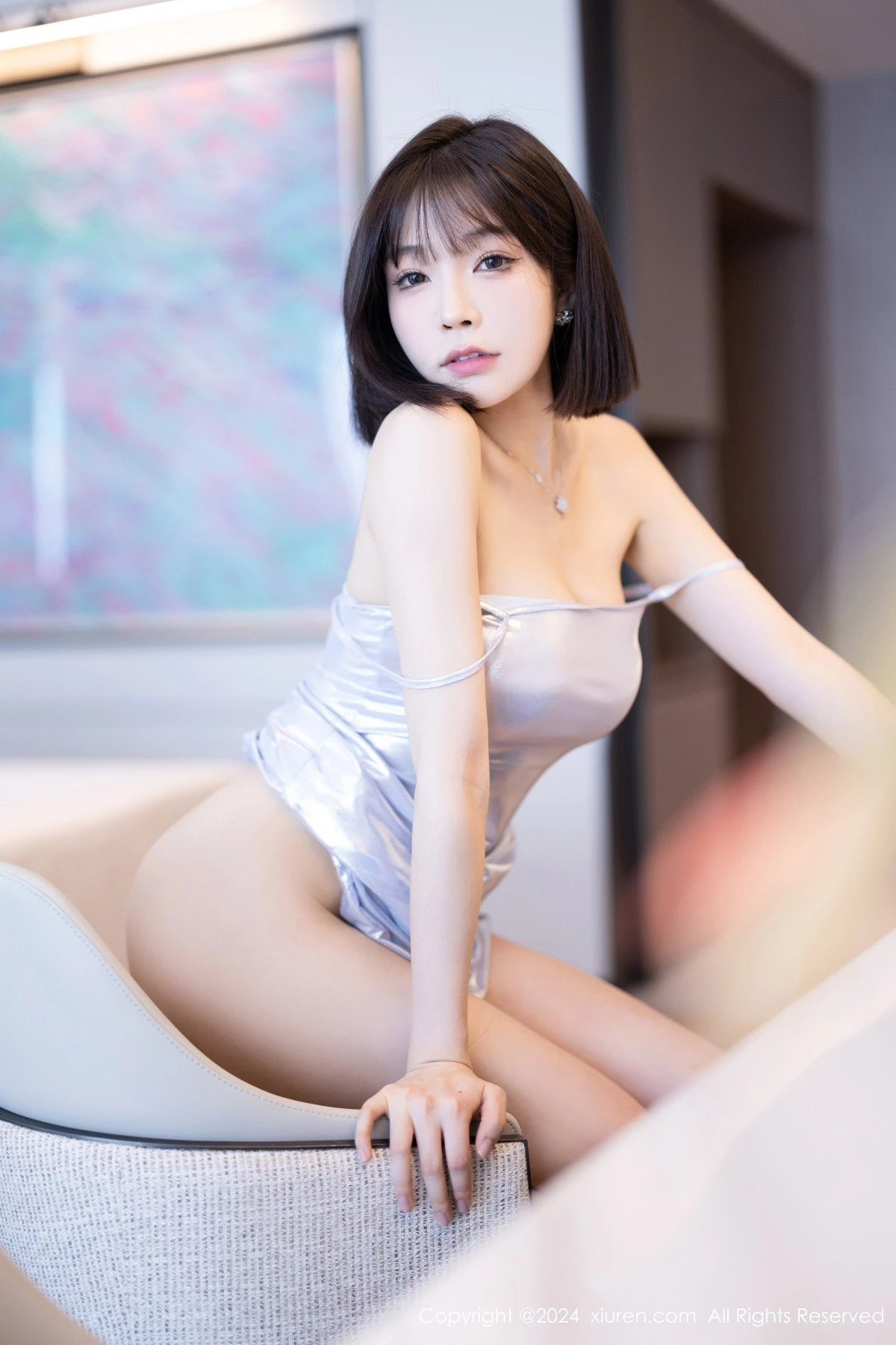 秀人集.com_[XiuRen秀人网]No.9020_女神徐莉芝Booty性感白色连衣短裙配开档白丝秀完美身材诱惑写真94P