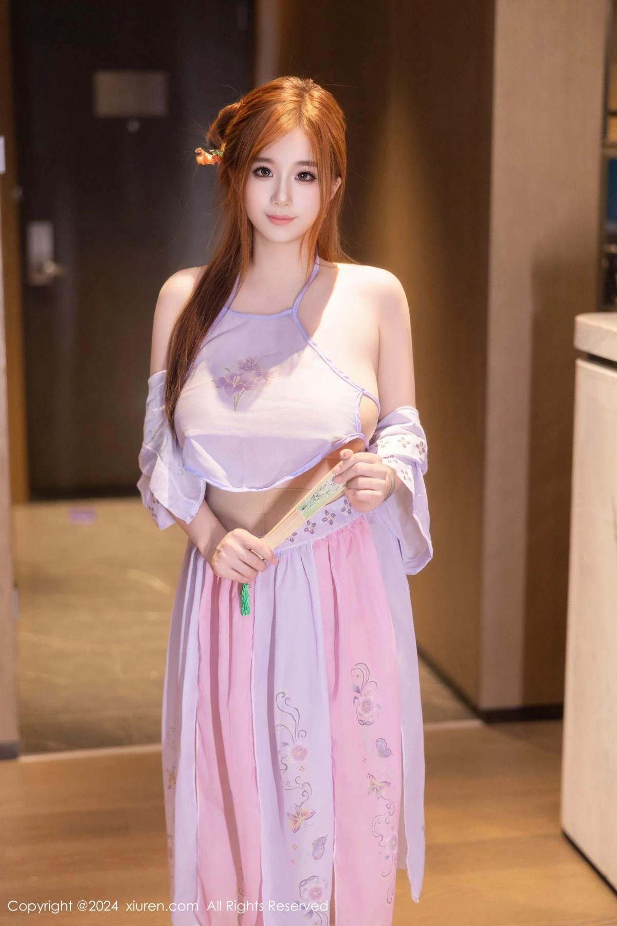 秀人集.com_[XiuRen秀人网]No.9178_模特小肉肉咪性感紫色古装服饰配超薄肉丝秀凹凸身材诱惑写真79P
