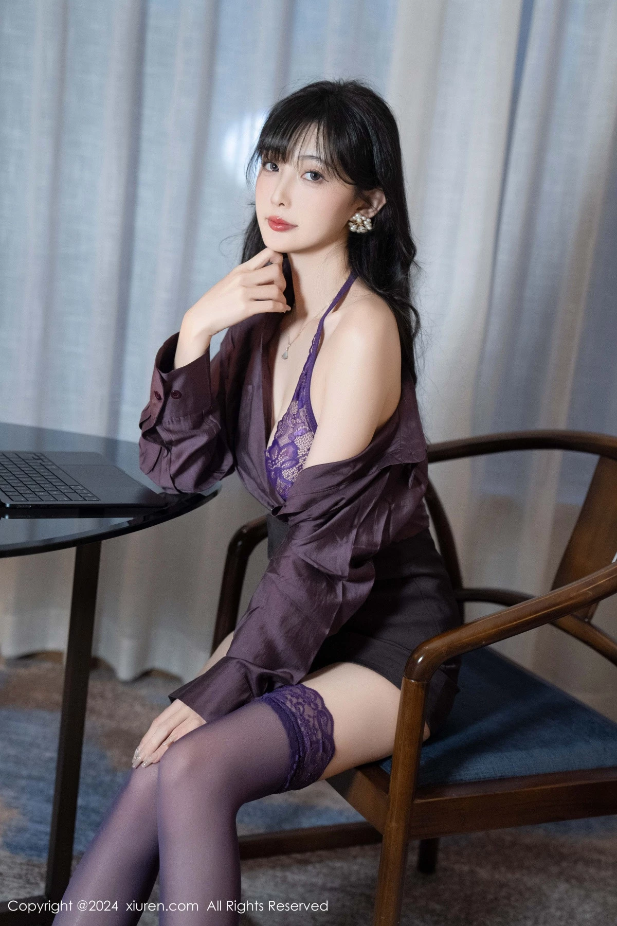 秀人集.com_[XiuRen秀人网]No.9428_模特林星阑性感紫色情趣连体内衣配紫色丝袜秀曼妙身姿诱惑写真81P
