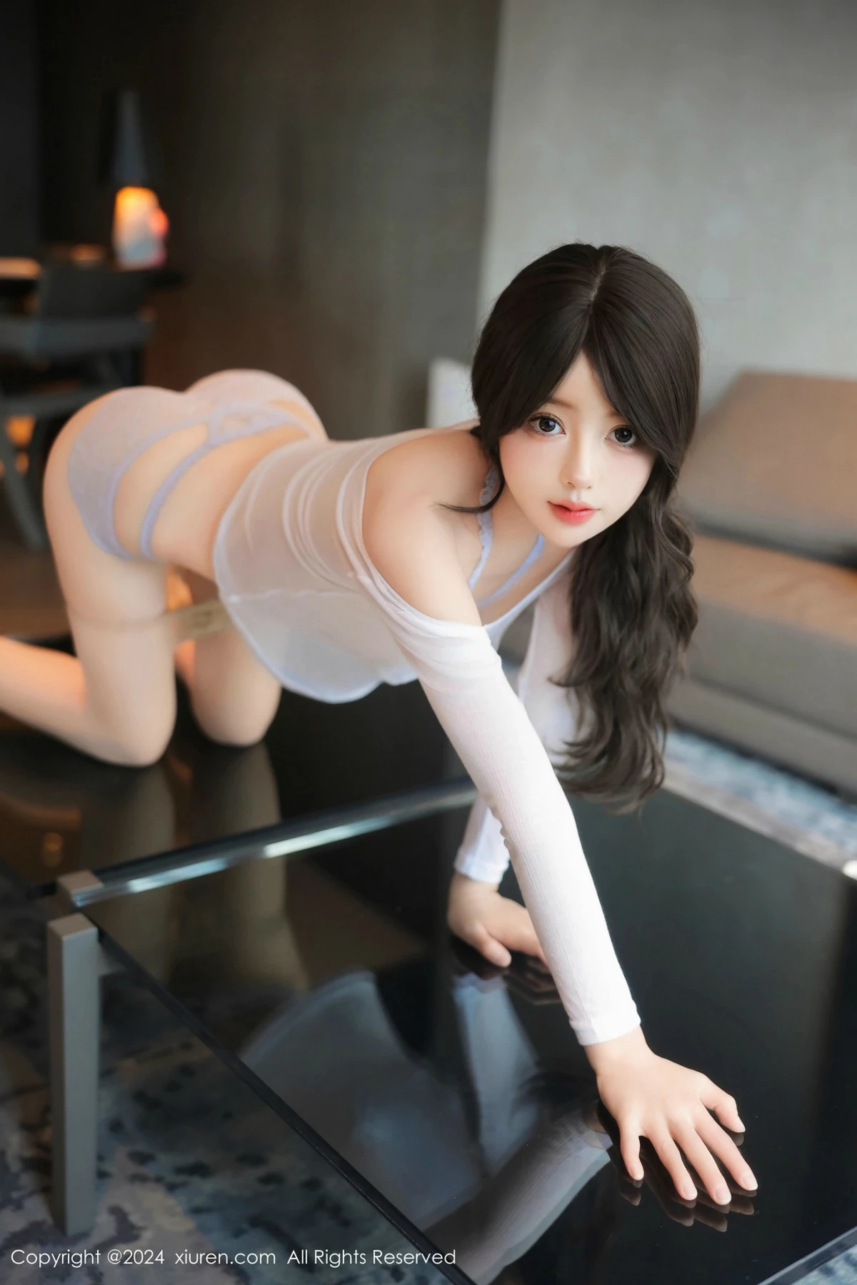 秀人集.com_[XiuRen秀人网]No.9524_模特桃妖夭性感白T配牛仔裤露白色情趣内衣秀惹火身材诱惑写真89P