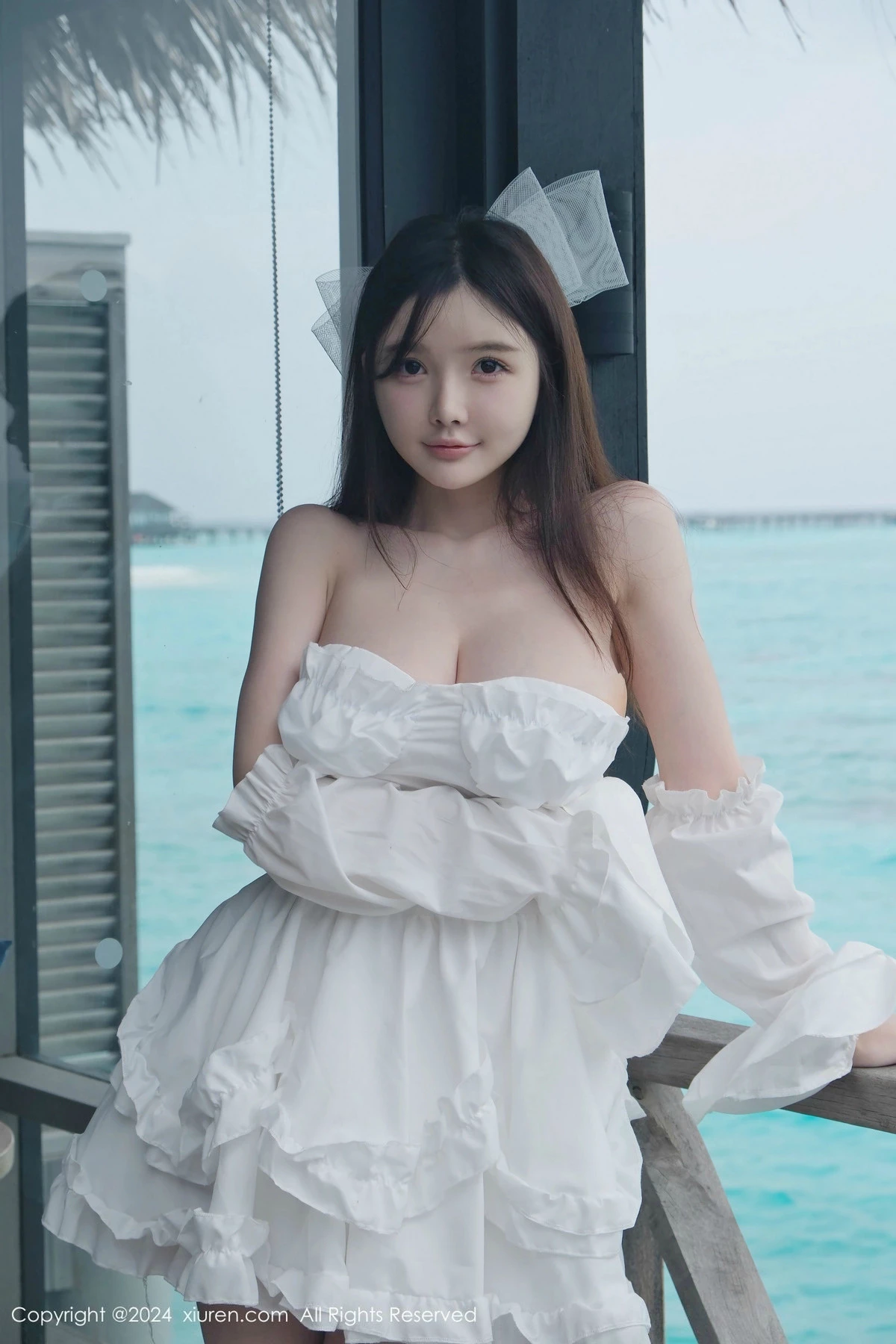秀人集.com_[XiuRen秀人网]No.9535_模特糯美子MINIbabe性感白色婚纱配情趣内衣秀惹火身材诱惑写真59P