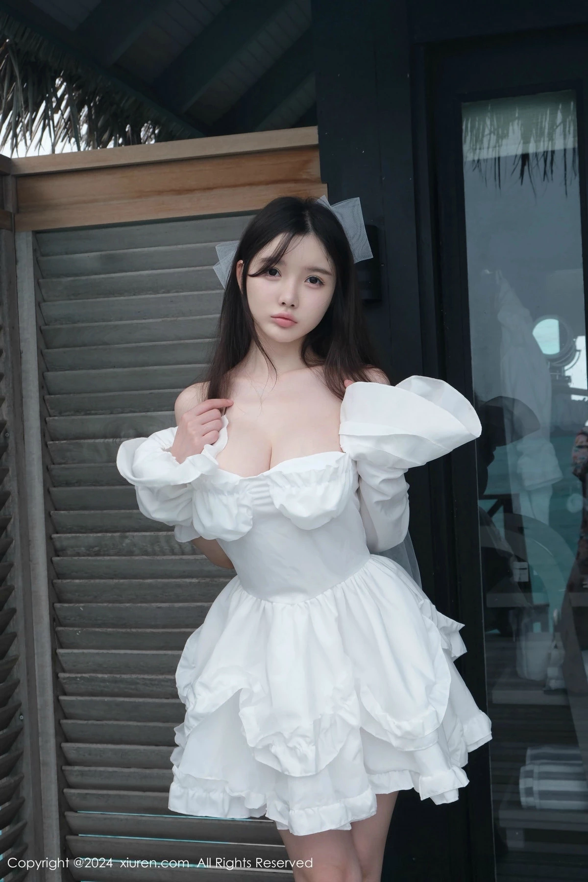 秀人集.com_[XiuRen秀人网]No.9535_模特糯美子MINIbabe性感白色婚纱配情趣内衣秀惹火身材诱惑写真59P