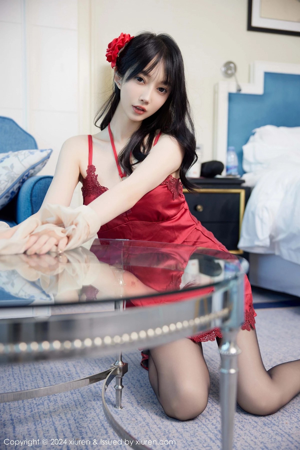 秀人集.com_[XiuRen秀人网]No.9488_模特玥儿玥er性感红色睡裙露红色内衣配超薄黑色秀美腿诱惑写真79P