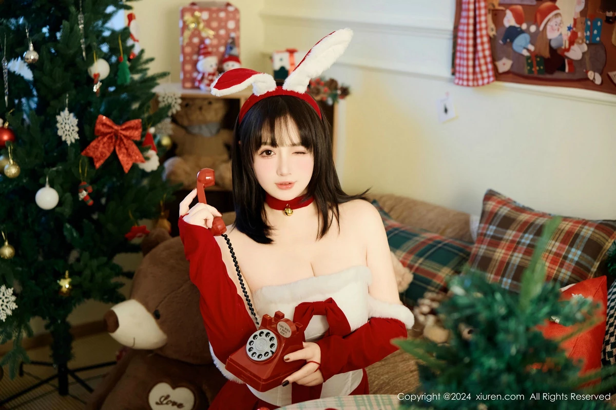 秀人集.com_[XiuRen秀人网]No.9656_模特养乐多Doll圣诞主题性感红色连衣裙半脱秀丰腴身材诱惑写真53P