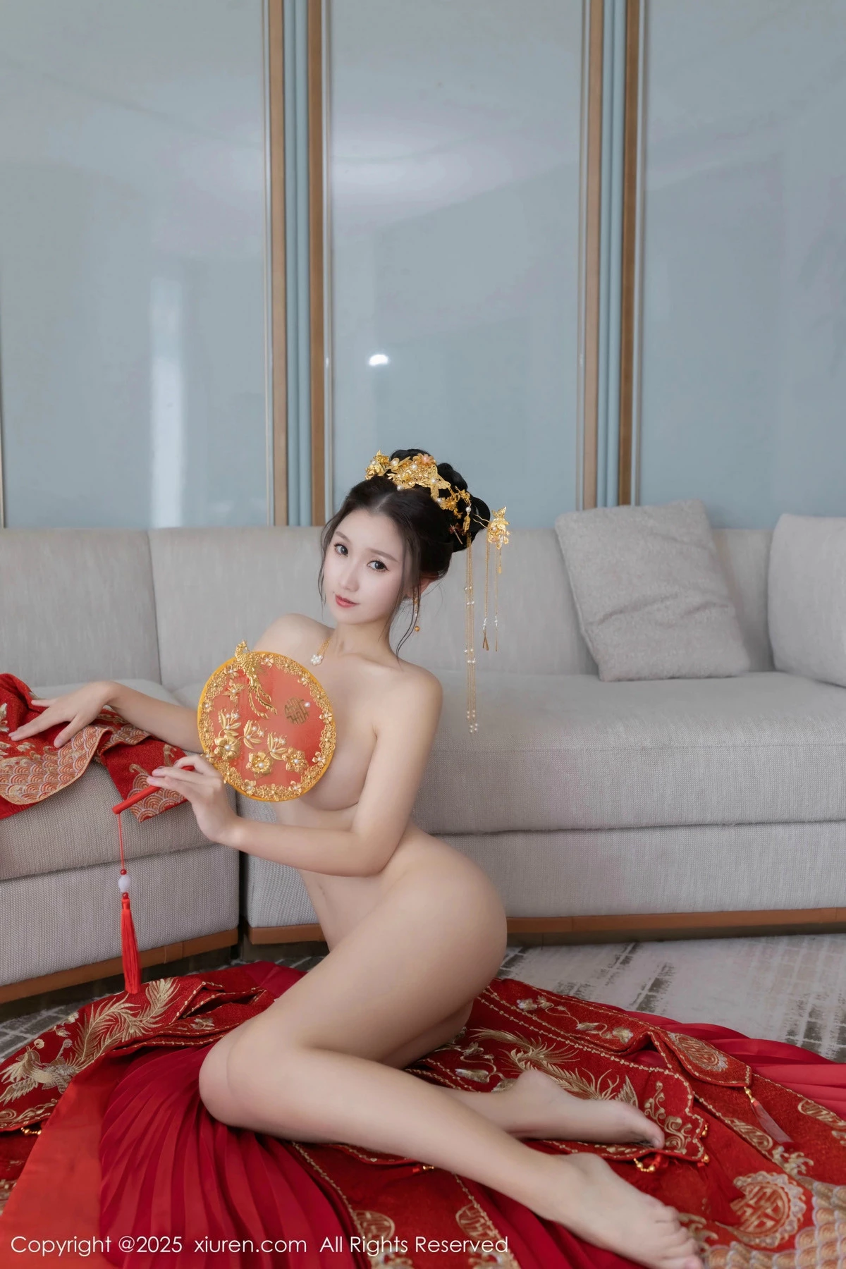 秀人集.com_[XiuRen秀人网]No.9811_模特杏子Yada性感新娘装红色情趣内衣配超薄肉丝秀美腿诱惑写真84P