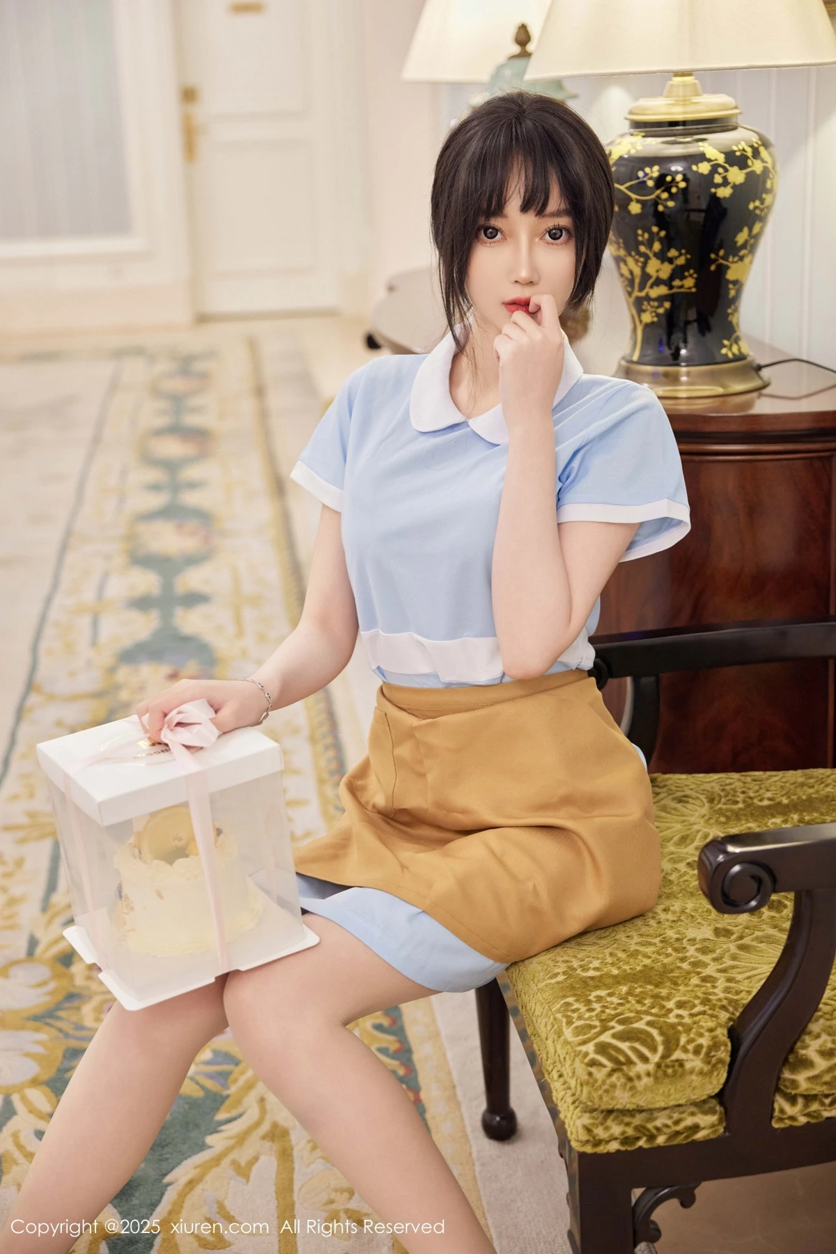 秀人集.com_[XiuRen秀人网]No.9864_模特玥儿玥er性感蓝色连衣短裙配超薄肉丝秀曼妙身材诱惑写真82P