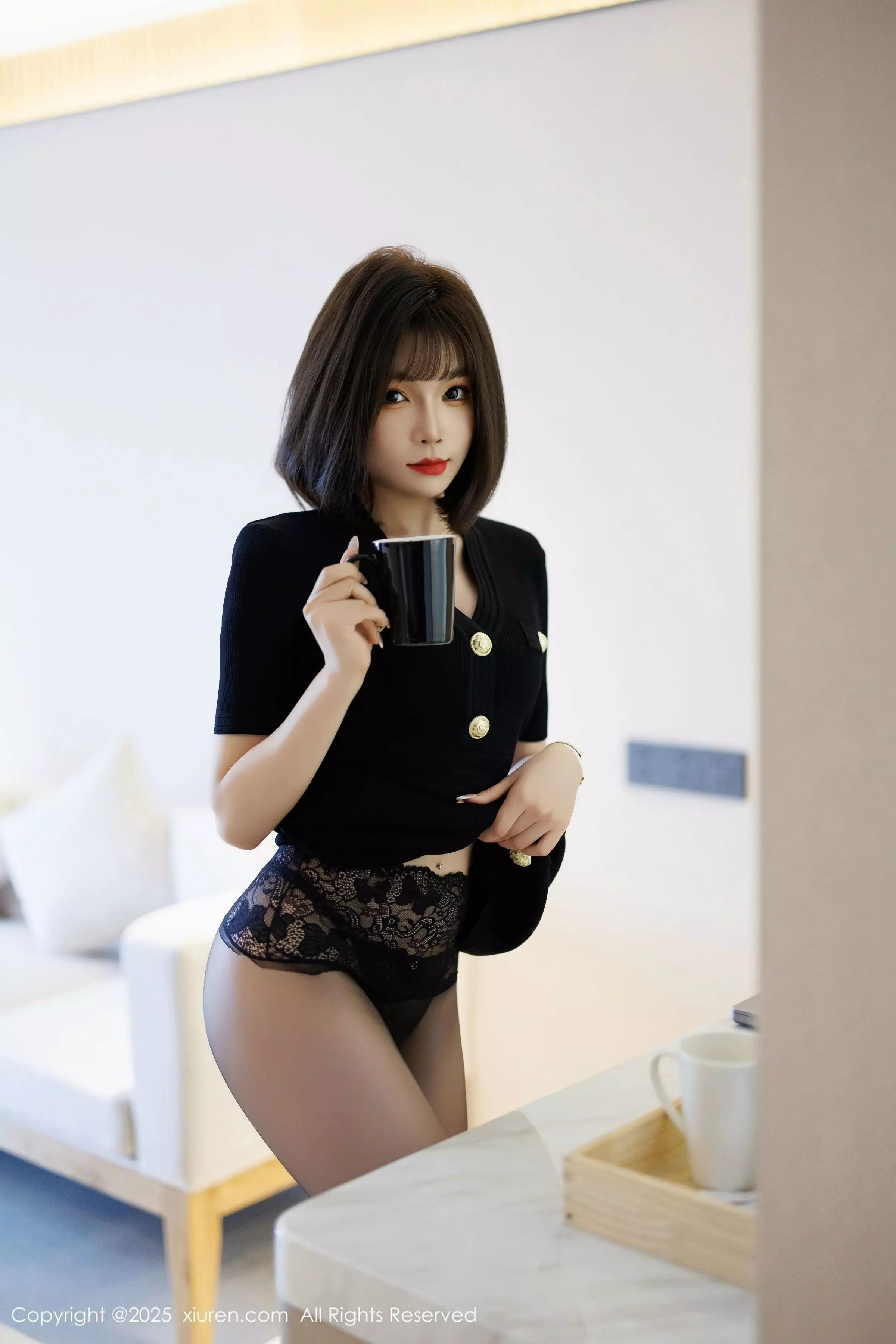 秀人集.com_[XiuRen秀人网]No.10013_女神徐莉芝Booty性感黑色蕾丝内衣配超薄黑丝秀完美身材诱惑写真90P