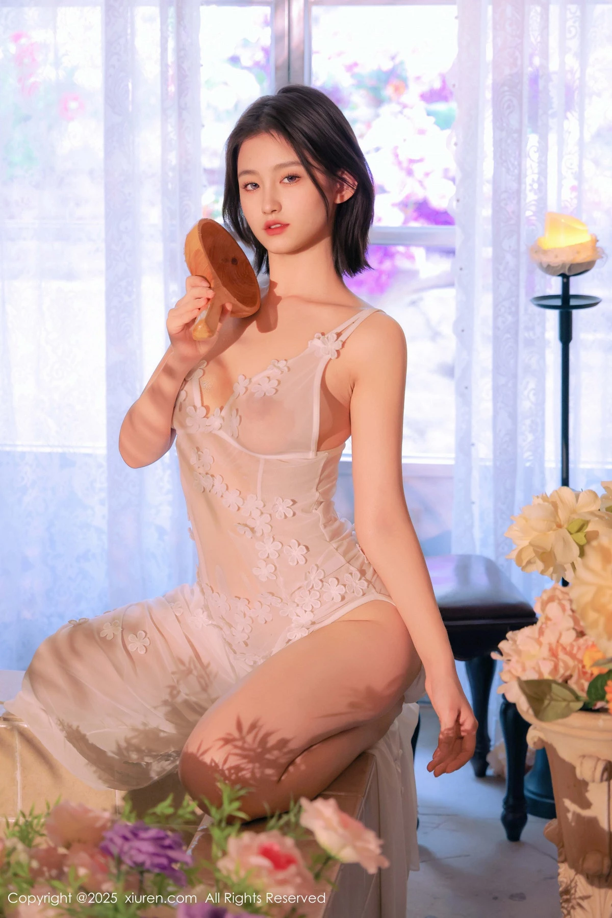 秀人集.com_[XiuRen秀人网]No.9920_模特小橘子orange性感白色薄透蕾丝连体短裙秀惹火身材诱惑写真86P