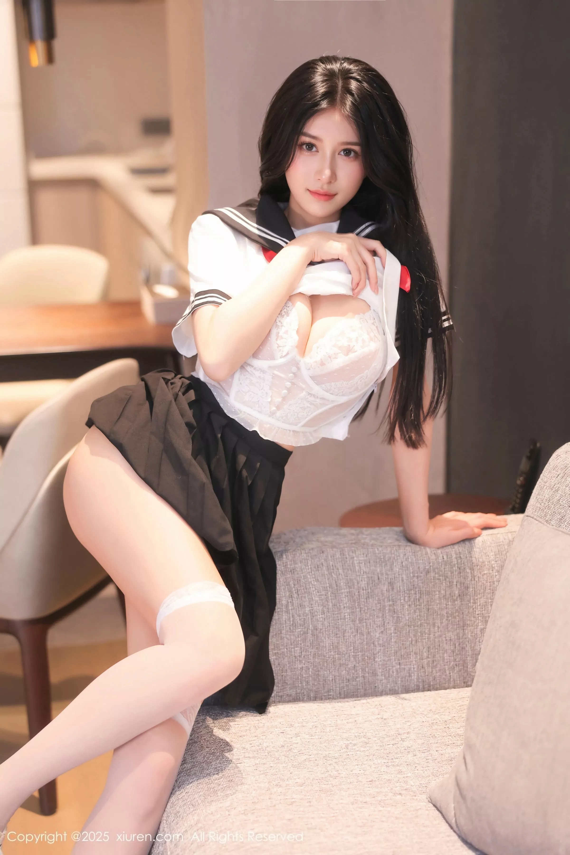 秀人集.com_[XiuRen秀人网]No.10234_新人模特shelly诗莉吖性感学生装露白色内衣秀曼妙身姿诱惑写真77P