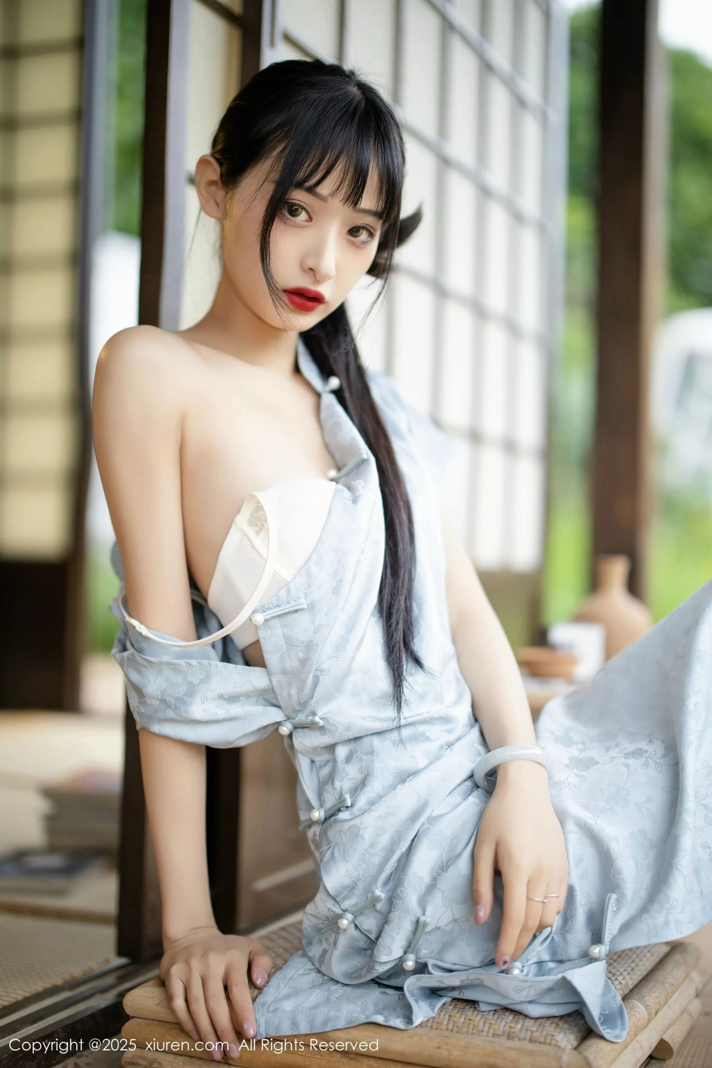 秀人集.com_[XiuRen秀人网]No.10278_模特茂木希子日式旗袍露白色内衣配肉丝袜秀完美曲线诱惑写真80P