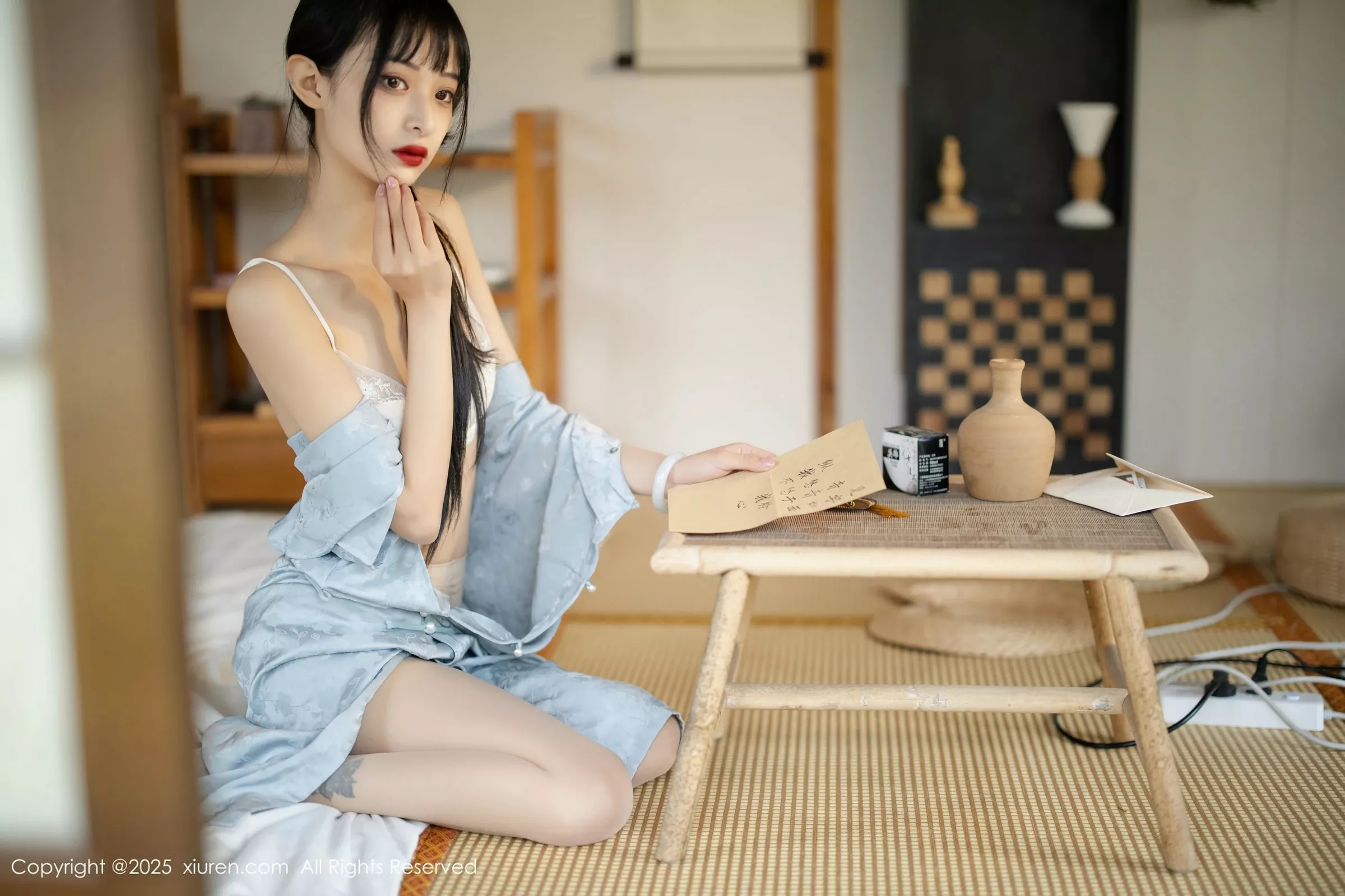 秀人集.com_[XiuRen秀人网]No.10278_模特茂木希子日式旗袍露白色内衣配肉丝袜秀完美曲线诱惑写真80P