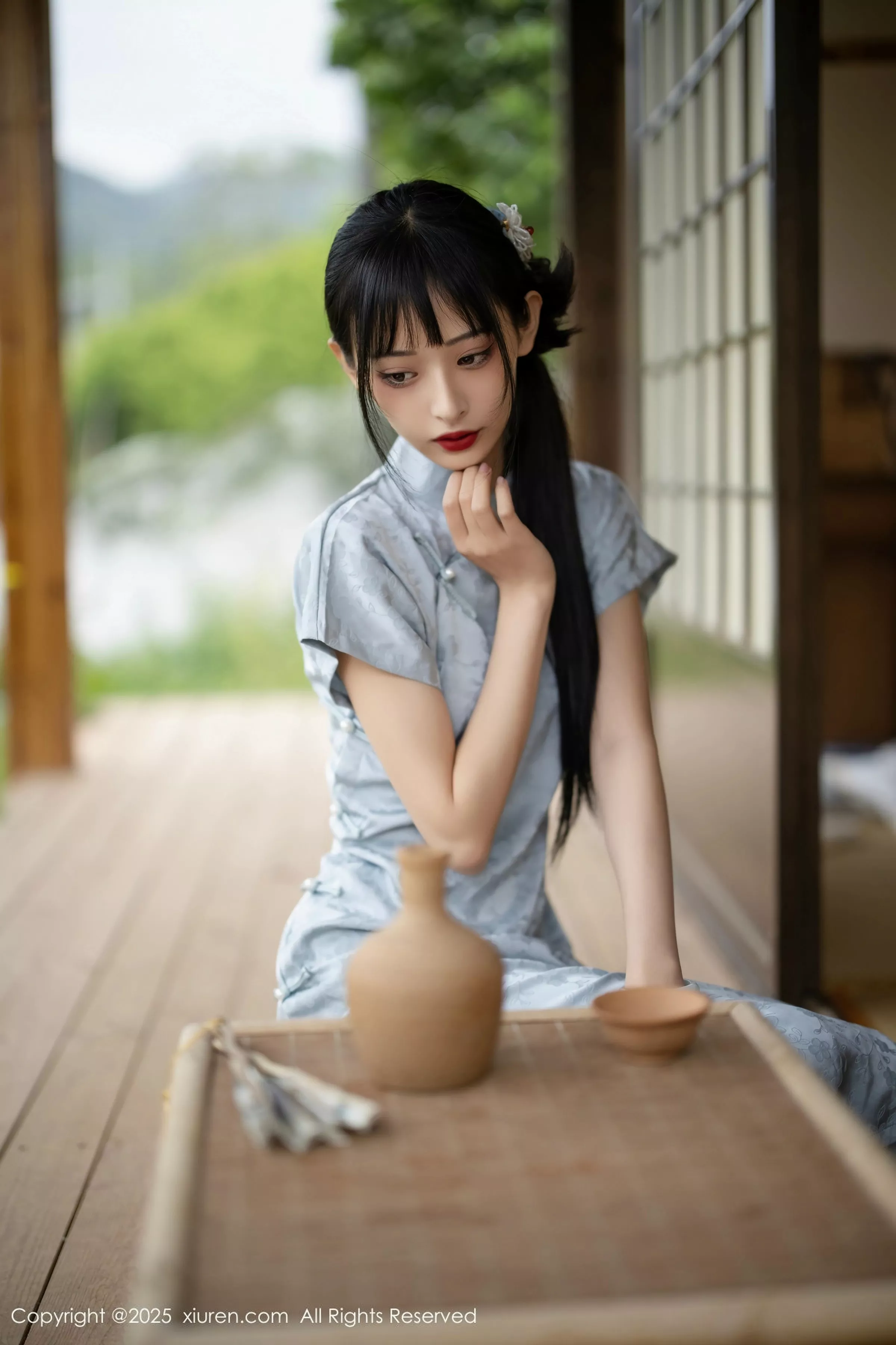 秀人集.com_[XiuRen秀人网]No.10278_模特茂木希子日式旗袍露白色内衣配肉丝袜秀完美曲线诱惑写真80P