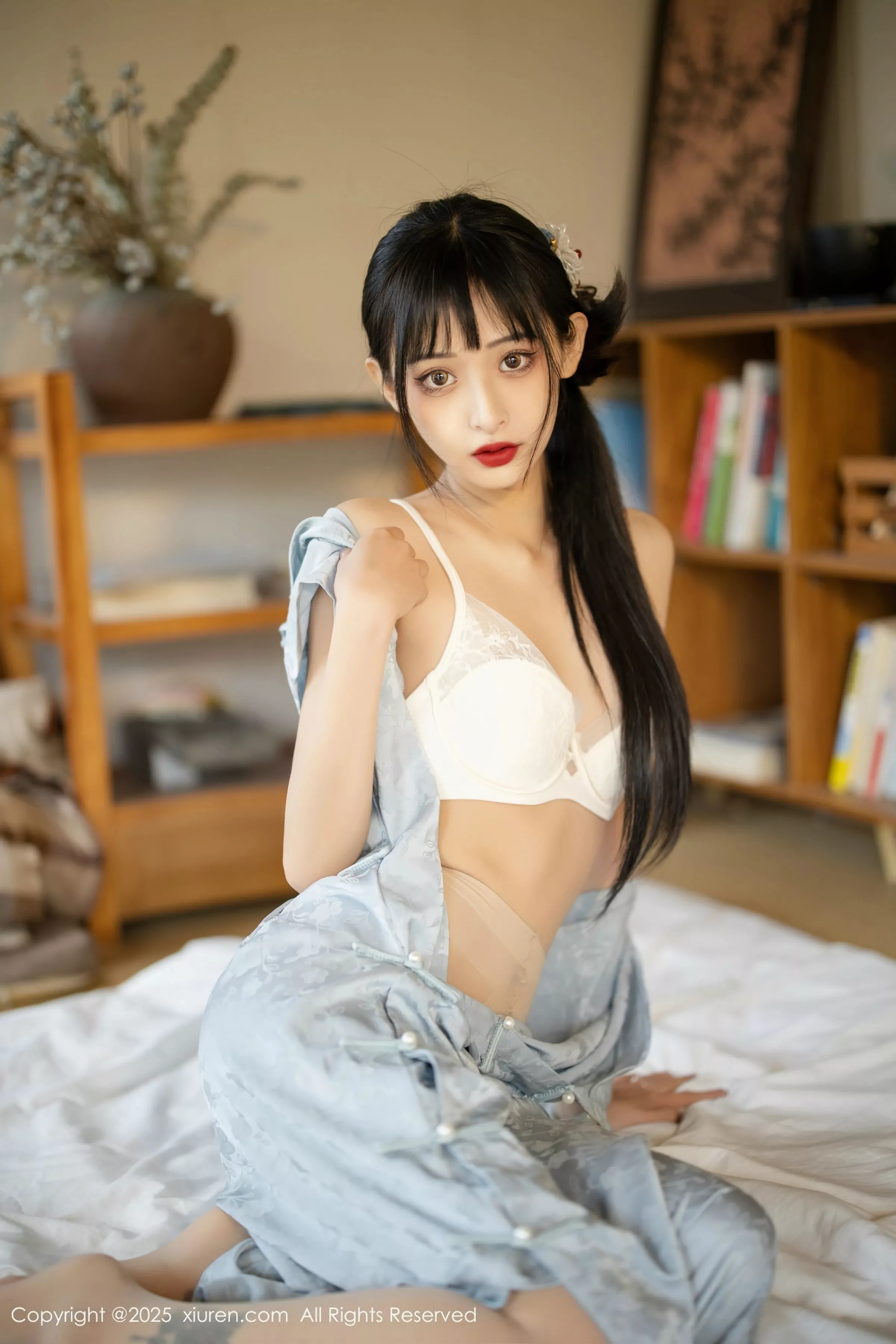 秀人集.com_[XiuRen秀人网]No.10278_模特茂木希子日式旗袍露白色内衣配肉丝袜秀完美曲线诱惑写真80P