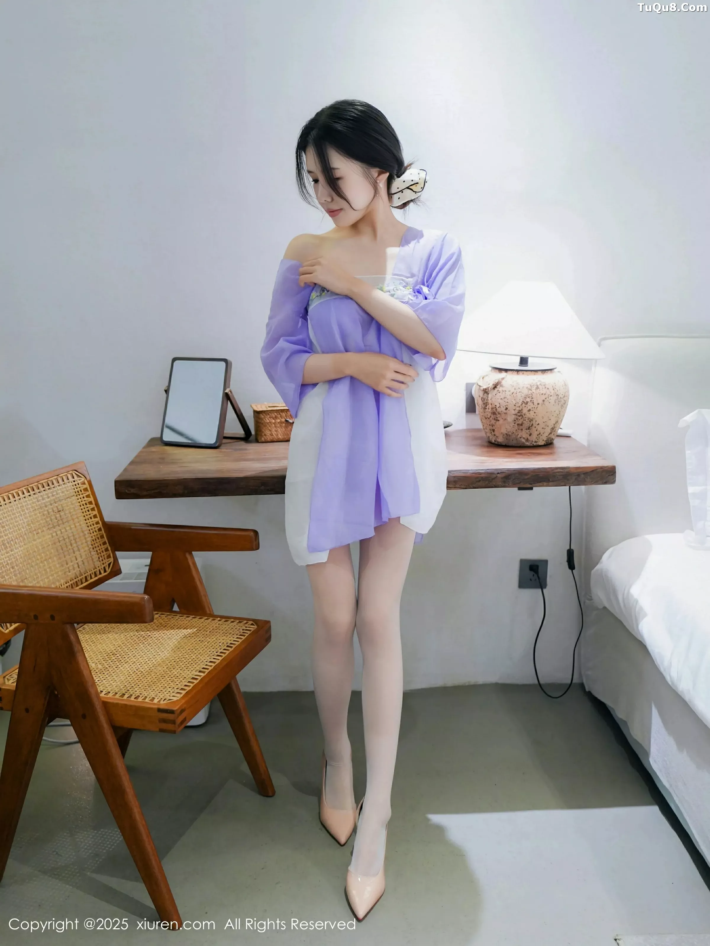秀人集.com_[XiuRen秀人网]No.10376_模特袁圆紫色薄纱汉服露白色内衣配白丝袜秀曼妙身姿诱惑写真72P