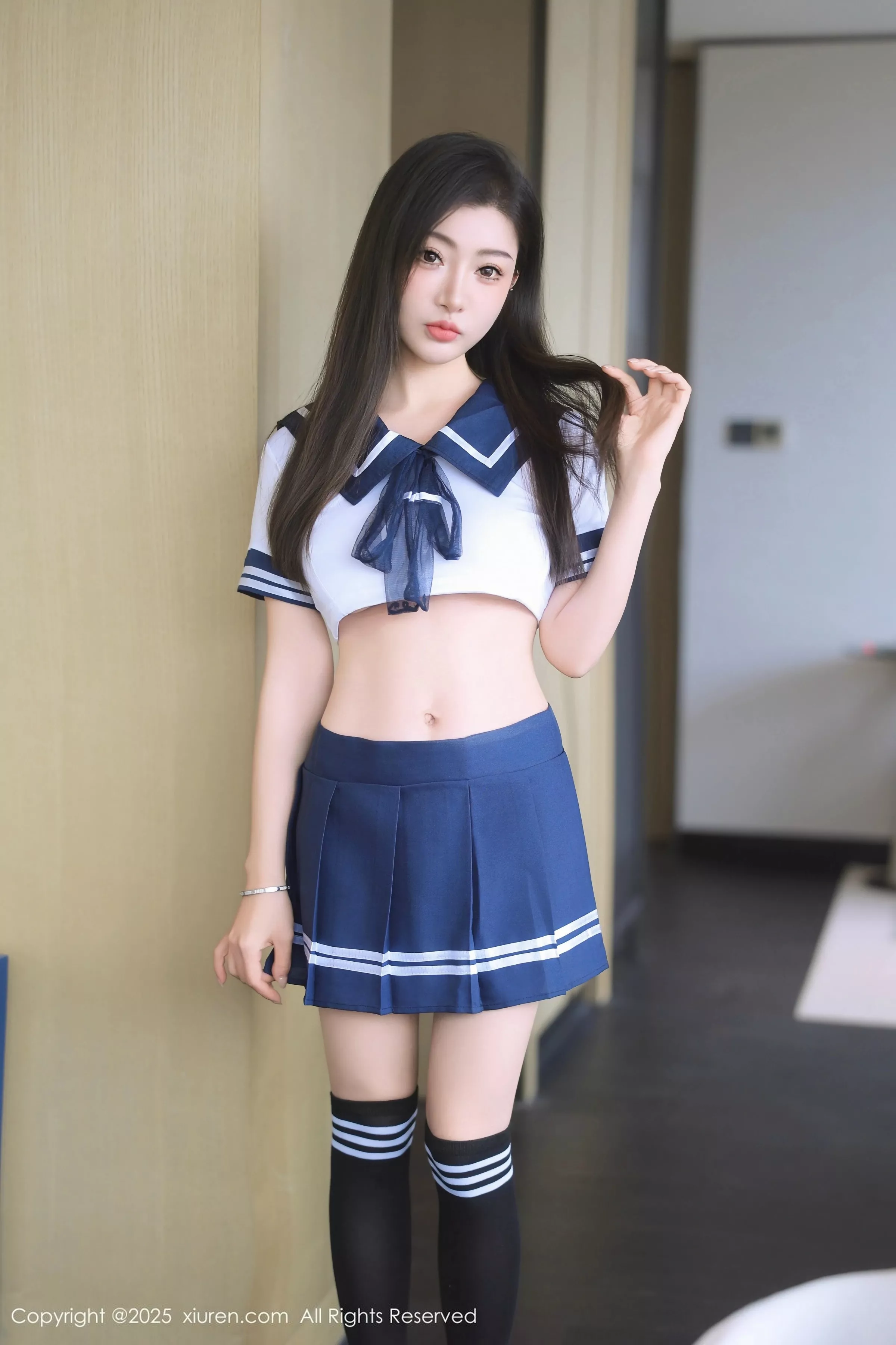 秀人集.com_[XiuRen秀人网]No.10298_模特Annie_baby性感JK制服露白色内衣秀凹凸身材撩人诱惑写真60P