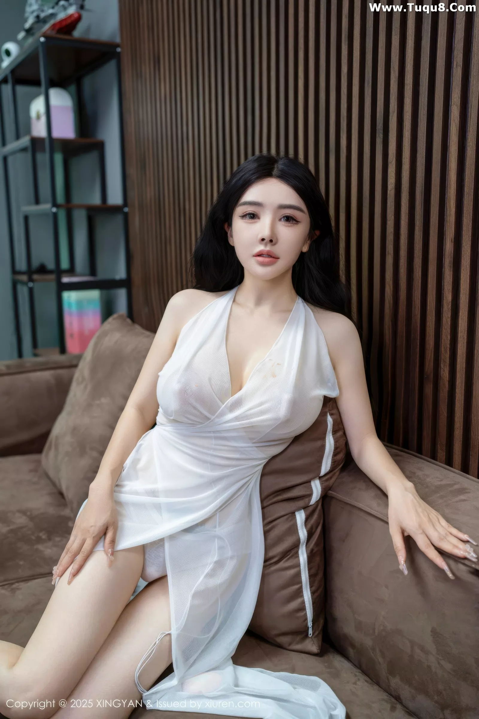 秀人集.com_[XINGYAN星颜社]VOL.372_模特潘思沁私房性感白色连衣短裙半脱秀巨乳肥臀撩人诱惑写真73P