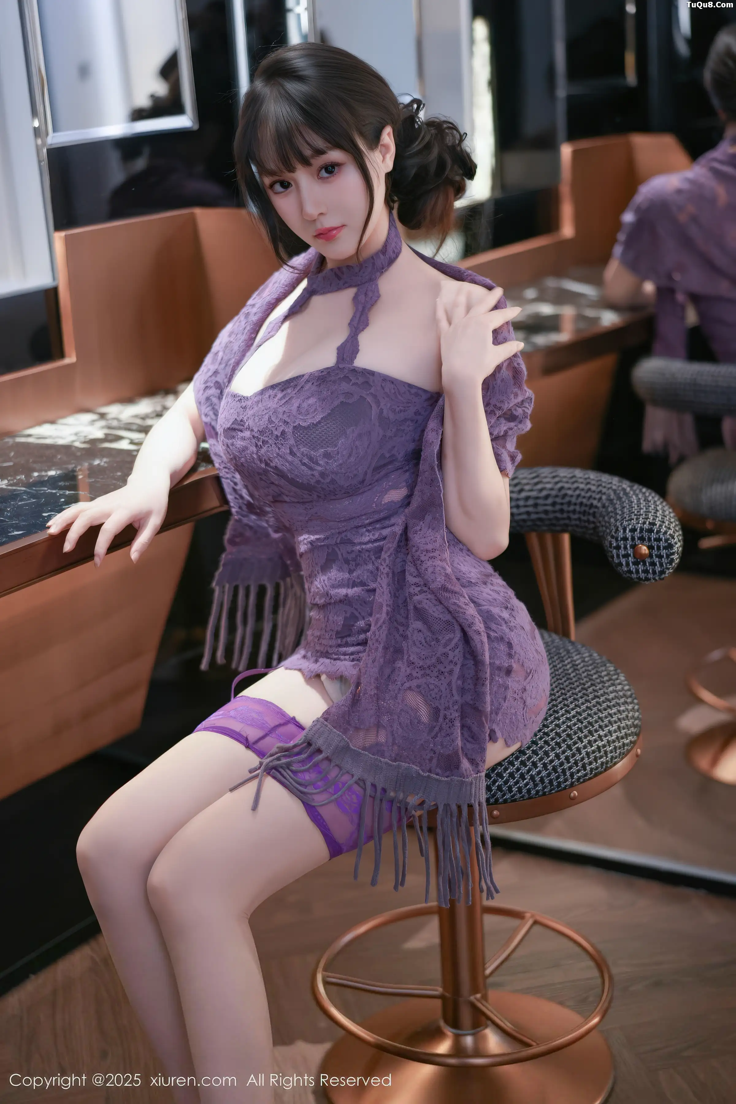 秀人集.com_[XiuRen秀人网]No.11057_模特沈南汐RuRu性感紫色连衣短裙配紫丝吊袜秀凹凸身材诱惑写真72P