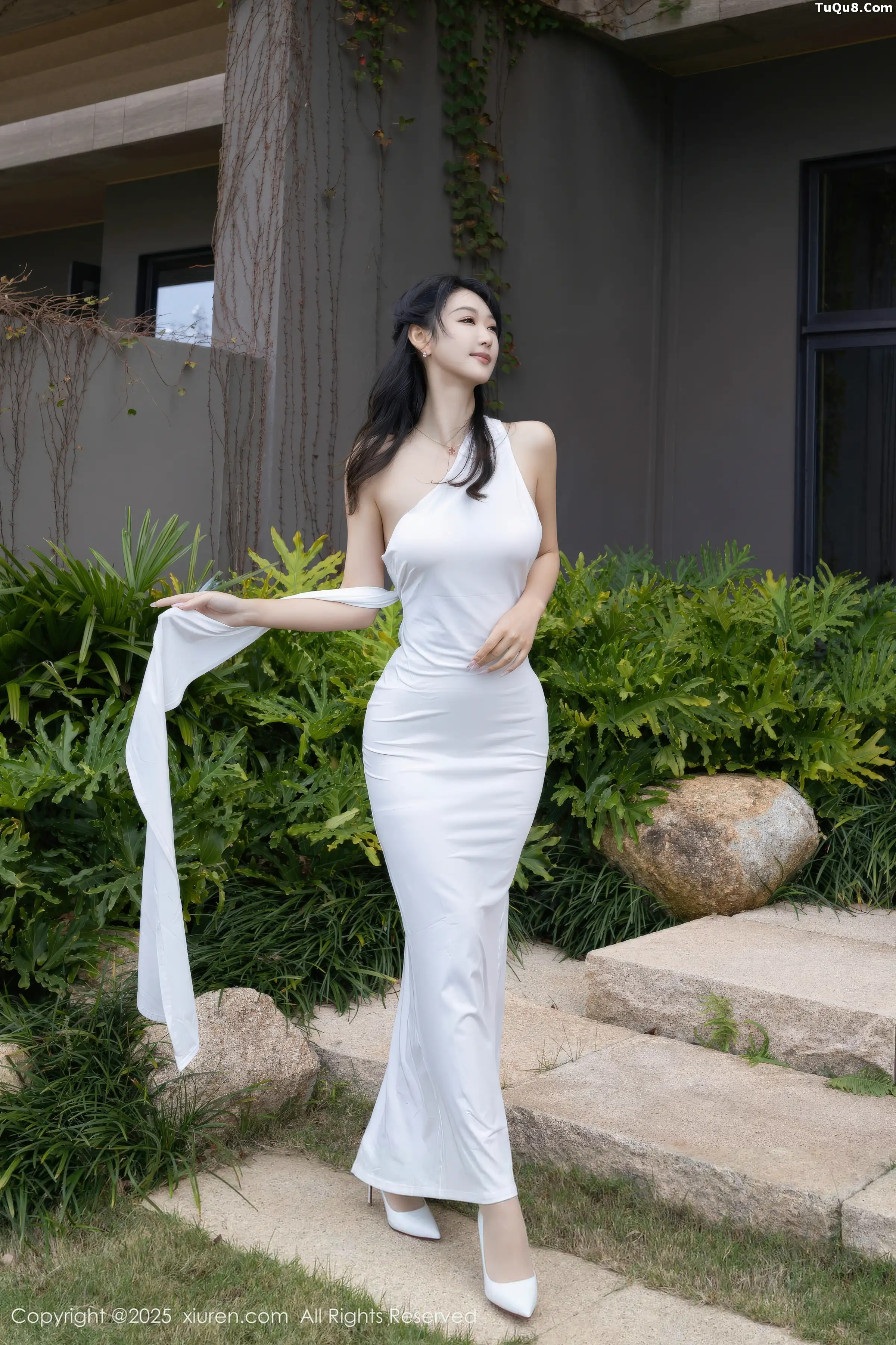 秀人集.com_[XiuRen秀人网]No.11109_模特唐安琪性感白色长裙配超薄无内肉丝秀曼妙身姿撩人诱惑写真77P